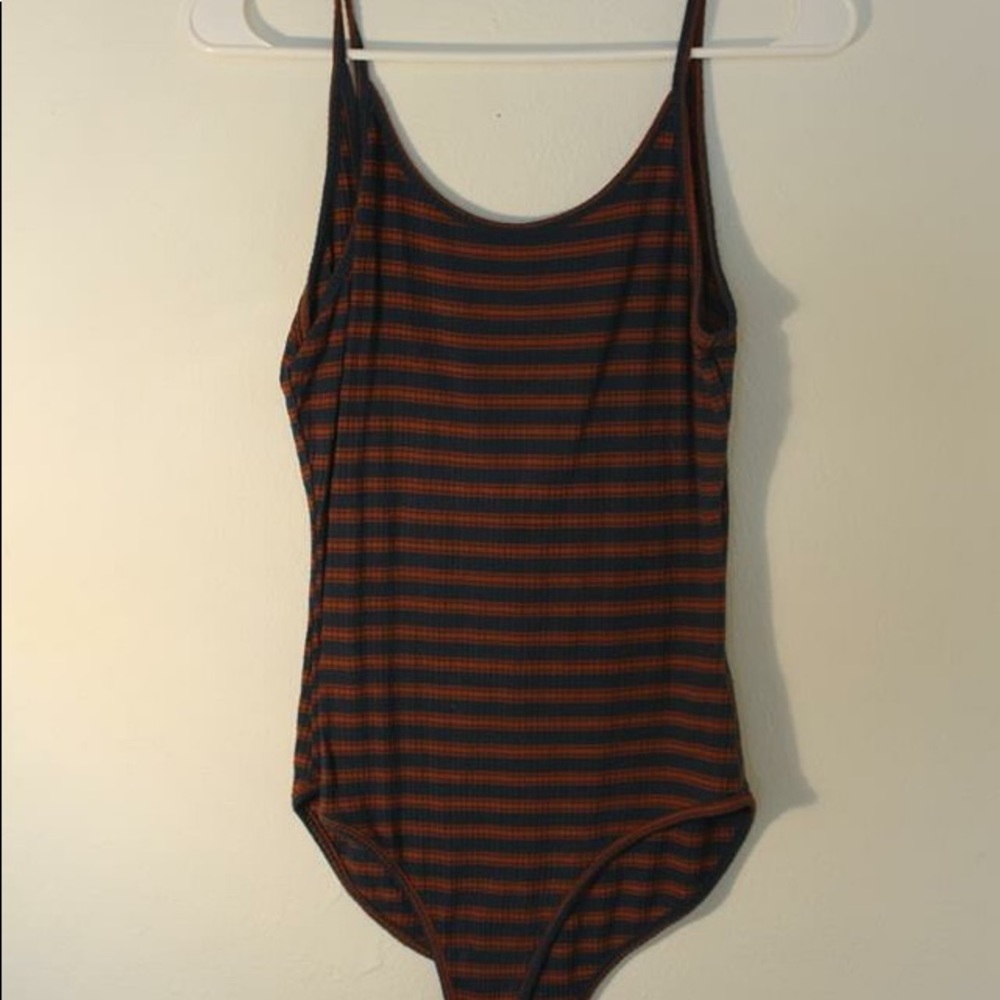 Striped body suit